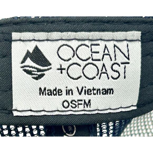 Ocean & Coast Hat Red White & Blue Dolphin Mesh Adjustable Snap Back OSFM - Picture 11 of 11